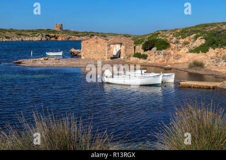 Port de Sanitja, Menorca, Balearen, Spanien, Europa Stockfoto