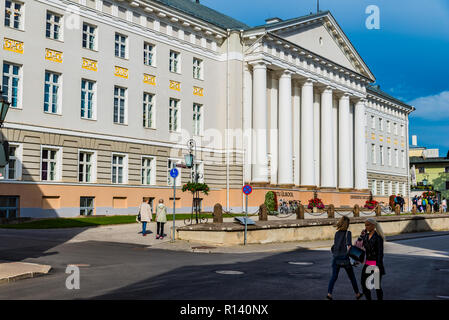 Universität Tartu Hauptgebäude. Tartu, Tartu County, Estland, Baltikum, Europa. Stockfoto