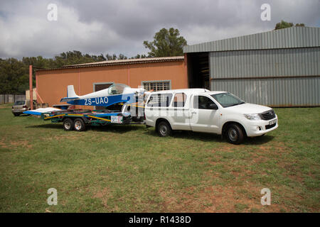 43 Squadron Flying School in Port Alfred in Südafrika, viele Piloten erhalten hier ausgebildet. Stockfoto