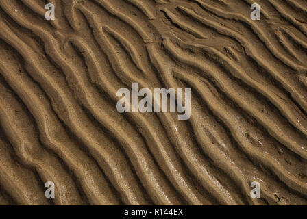 Der sand Texturen von Praia de Strand von Carnota, Galicia, Spanien Stockfoto