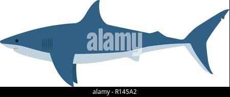 Vector Illustration gefährlich great white shark Stock Vektor