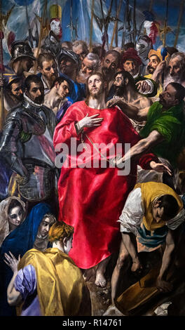 El Expolio de Cristo (die Ausplünderung von Christus) von El Greco (Domenikos Theotokopoulos, 1541-1614), Öl auf Leinwand, 1577-79 Stockfoto