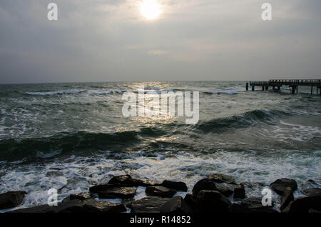 Rügen ist eine Insel, die nur aus der pommerschen Ostseeküste und ist die größte Insel in Deutschland mit mehr als 900 quadrat Km. Stockfoto