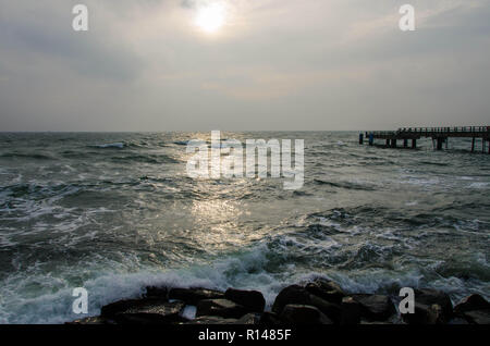 Rügen ist eine Insel, die nur aus der pommerschen Ostseeküste und ist die größte Insel in Deutschland mit mehr als 900 quadrat Km. Stockfoto