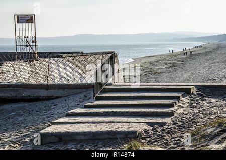 Rügen ist eine Insel, die nur aus der pommerschen Ostseeküste und ist die größte Insel in Deutschland mit mehr als 900 quadrat Km. Stockfoto