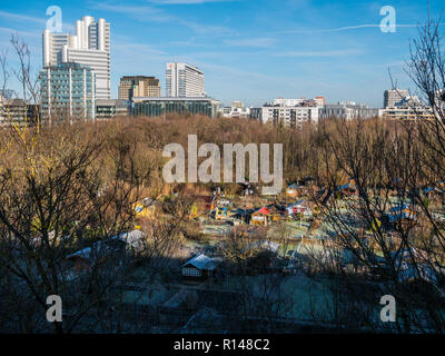 Bild von Stadtbild von München mit großen Gebäuden im Winter Stockfoto