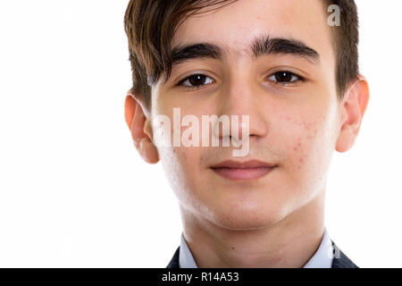 Nahaufnahme der jungen schönen persischen teenage Geschäftsmann Stockfoto