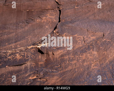 Sand Island Petroglyphen, Bluff, Utah. Stockfoto