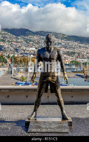 Statue, Museum CR 7, Av. Sa Carneiro, Funchal, Madeira, Portugal Stockfoto