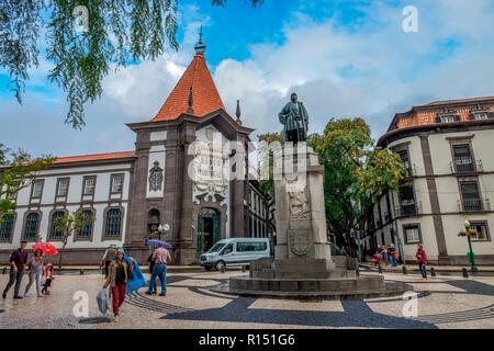 Banco de Portugal, Av. Arriaga, Altstadt, Funchal, Madeira, Portugal Stockfoto