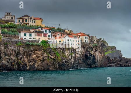 Steilküste, Camara de Lobos, Madeira, Portugal Stockfoto