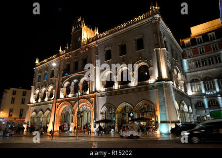 Bahnhof Estacao De Lencastre de Ferro do Rossio, Rossio, Lissabon, Portugal Stockfoto