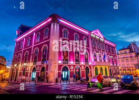 Teatro da Trindade, Rua Nova da Trindade, Lissabon, Portugal Stockfoto