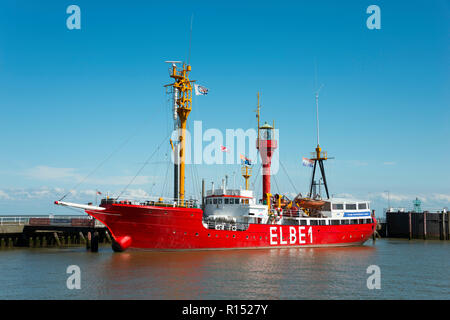 Feuerschiff Elbe 1, Cuxhaven, Niedersachsen, Deutschland Stockfoto