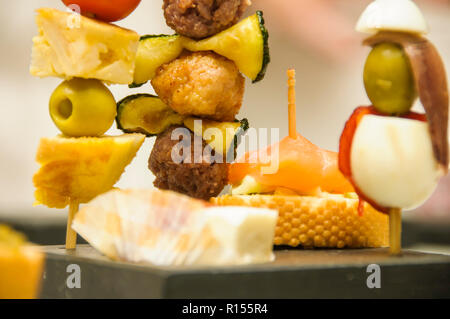 Detail spanische Tapas Küche Stockfoto