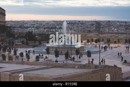 Triton Brunnen in Valletta, Malta Stockfoto