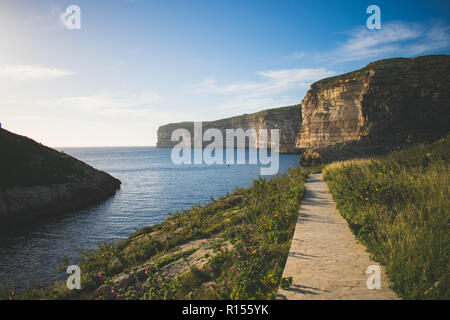 Xlendi Dorf in Gozo, Malta Stockfoto