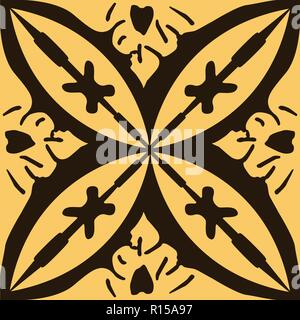 Die marokkanischen Wandbild dekorative Gestaltung nahtlose Muster. Keramische Bodenfliesen. Sammlung Patchwork Patterns. Perfekt für den Druck auf Stoff, Keramik Stock Vektor