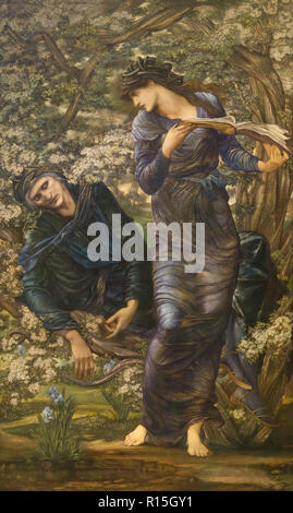 Die VERFÜHRERISCHE von Merlin, Edward Coley Burne-Jones, 1872-1877, Lady Hebel Art Gallery, Port Sunlight, Liverpool, England, UK, Europa Stockfoto