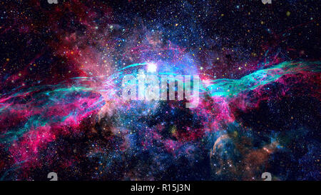 Nebel und Sterne im Weltall. Elemente des Bildes von der NASA eingerichtet. Stockfoto