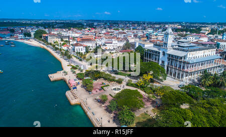 Antenne. Stone Town, Sansibar, Tansania. Stockfoto