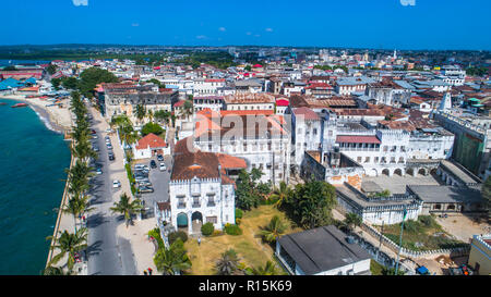 Antenne. Stone Town, Sansibar, Tansania. Stockfoto