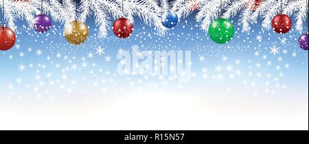 Hintergrund mit Weihnachtskugeln. Vector Illustration Stock Vektor