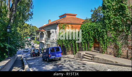 Tiflis, Georgien - 23.September 2018. Altstadt von Tiflis, Georgien. Tiflis ist die Georgia alte und lebendige Hauptstadt. Stockfoto