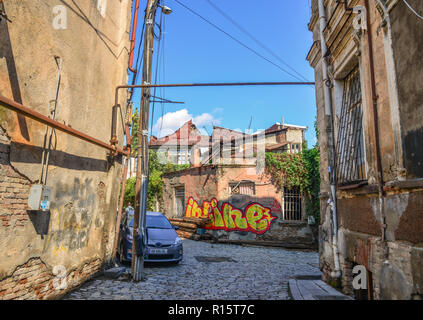 Tiflis, Georgien - 23.September 2018. Altstadt von Tiflis, Georgien. Tiflis ist die Georgia alte und lebendige Hauptstadt. Stockfoto