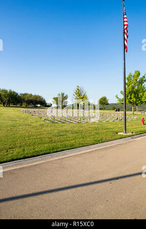 Central Texas State Veteran Friedhof in Killeen, Texas Stockfoto