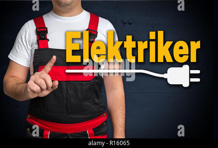 Elektriker (Elektriker) und Handwerker-Konzept. Stockfoto