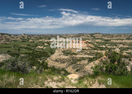 Anzeigen von Theodore Roosevelt National Park in North Dakota, Vereinigte Staaten von Amerika Stockfoto