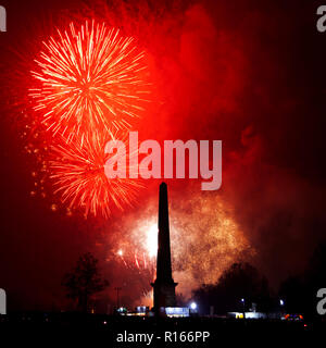 Glasgow Green Fire Works Stockfoto