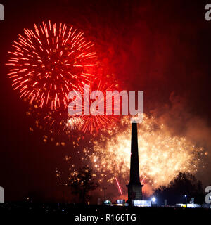 Glasgow Green Fire Works Stockfoto
