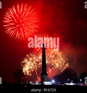 Glasgow Green Fire Works Stockfoto