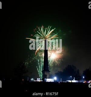 Glasgow Green Fire Works Stockfoto