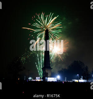 Glasgow Green Fire Works Stockfoto