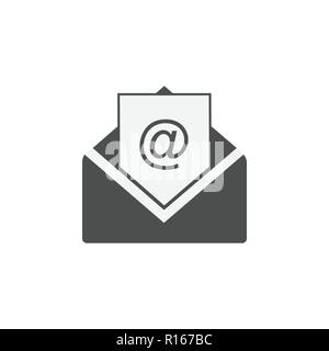 Brief, E-Mail anmelden. Vector Illustration. Flache Bauform. Nachricht icon. Stock Vektor