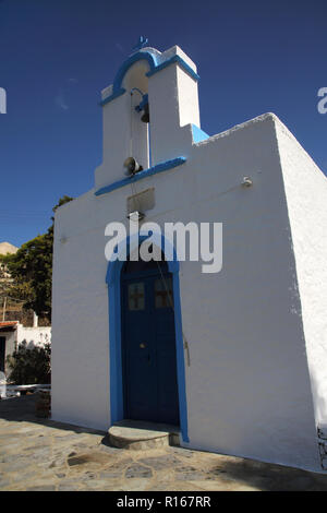 Kea Insel Griechenland Otzias Agios Irini Saint Sozon Kirche Stockfoto
