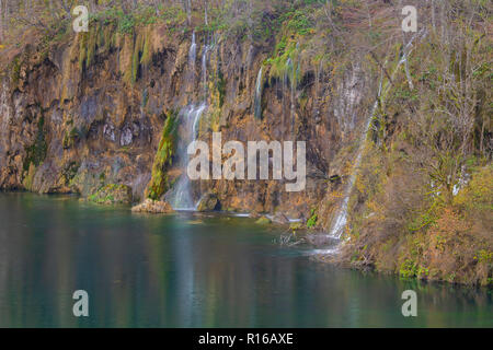 Super Wasserfall Panorama Park in Plitvice, Kroatien Stockfoto