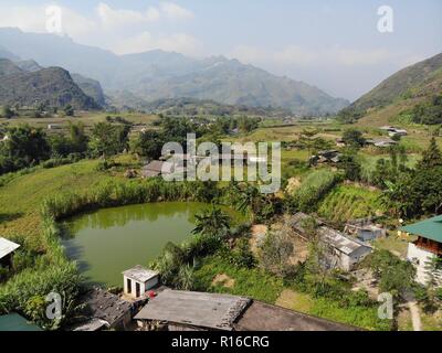 Angesichts der Natur in Du Già Dorf in der Provinz Ha Giang Vietnam Stockfoto