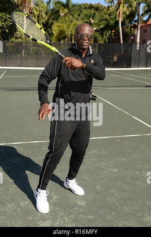 Boca Raton, FL, USA. 09 Nov, 2018. Dichtung nimmt an den Chris Evert/Raymond James Pro-Celebrity Tennis Classic - morgens an der Boca Raton Resort & Spa am 9. November 2018 in Boca Raton, Florida. Quelle: MPI04/Medien Punch/Alamy leben Nachrichten Stockfoto