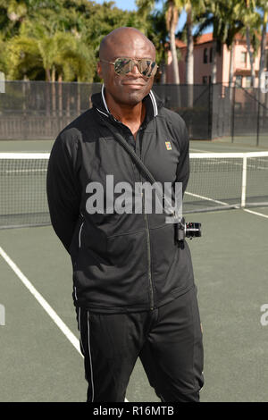 Boca Raton, FL, USA. 09 Nov, 2018. Dichtung nimmt an den Chris Evert/Raymond James Pro-Celebrity Tennis Classic - morgens an der Boca Raton Resort & Spa am 9. November 2018 in Boca Raton, Florida. Quelle: MPI04/Medien Punch/Alamy leben Nachrichten Stockfoto