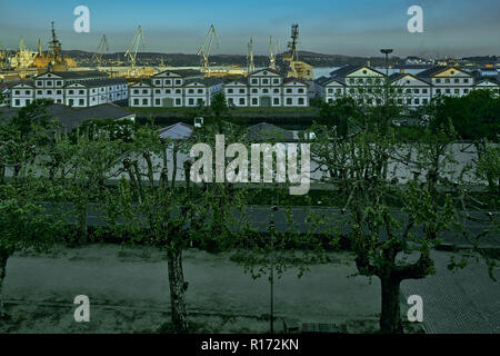 Arsenal militaire de la Résidence La Cortina ein Ferrol, La Corogne, Galice, Espagne, Europa Stockfoto