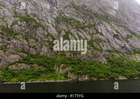 ROCKY HARBOUR, Neufundland, Kanada - Western Brook Pond, im Gros Morne National Park. Stockfoto