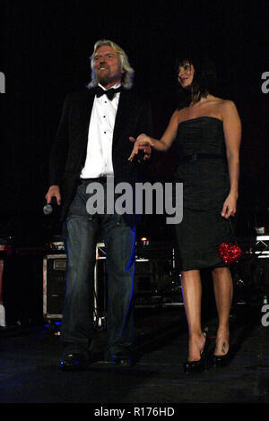 Sir Richard Branson und Natalie Imbruglia der offizielle Launch Party für "V Australia" auf Cockatoo Island. Sydney, Australien - 26.02.09 Stockfoto