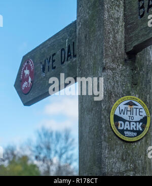 Fußweg auf der Monsal Trail in Derbyshire. Stockfoto