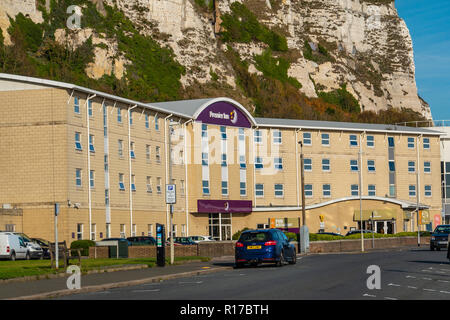 Premiere Inn, direkt am Meer, Dover, weißen Klippen, Kent, England Stockfoto