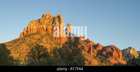 Leuchtet bei Sonnenuntergang, Sedona, Arizona Stockfoto