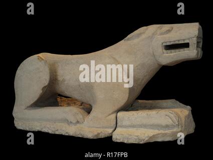 Cultura Ibérica. Leona de Baena. Siglo V ein. C. Parte de un Monumento funerario. Piedra caliza. Cerro del Minguillar (Baena, Provincia de Córdoba, Andalusien). Museo Arqueológico Nacional. Madrid. España. Stockfoto